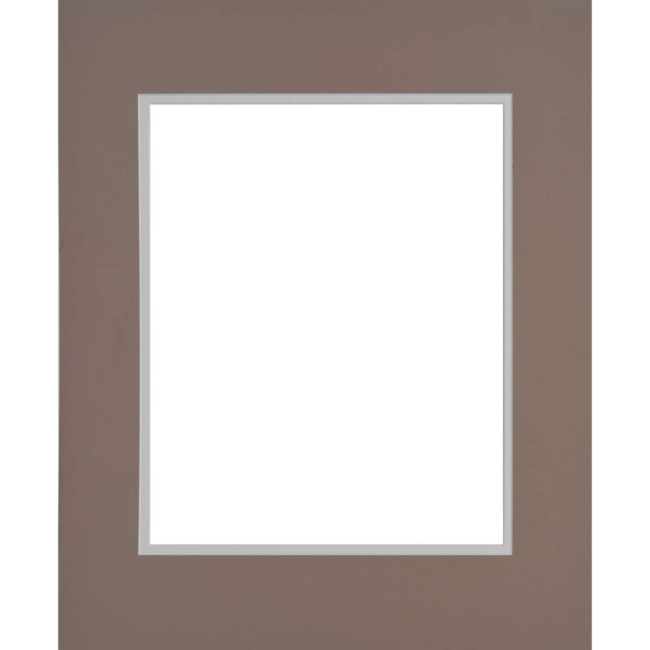 16" x 20" Tan & Ivory Double Mat by Studio Décor®, 11" x 14" Opening Size